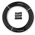 Farbetter Lined Bicycle Brake Cable Housing, 5mm x 50ft, Including 30 PCS Cable End Caps Kit, The Most Trusted DIY Set for SR