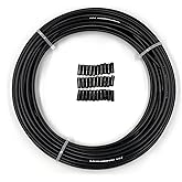 Farbetter Lined Bicycle Brake Cable Housing, 5mm x 50ft, Including 30 PCS Cable End Caps Kit, The Most Trusted DIY Set for SR