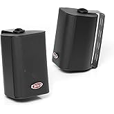 BOSS Audio Systems MR4.3B 200 Watt Per Pair, 4 Inch, Full Range, 3 Way Weatherproof Marine Speakers Sold in Pairs