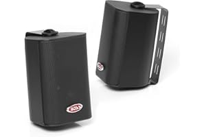 BOSS Audio Systems MR4.3B 200 Watt Per Pair, 4 Inch, Full Range, 3 Way Weatherproof Marine Speakers Sold in Pairs