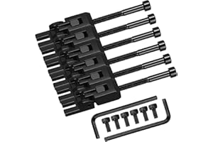 SUPVOX Set of 6 Double Locking Systyem Locked Saddles for Floyd Rose Guitar Tremolo Bridge with String Lock Screws