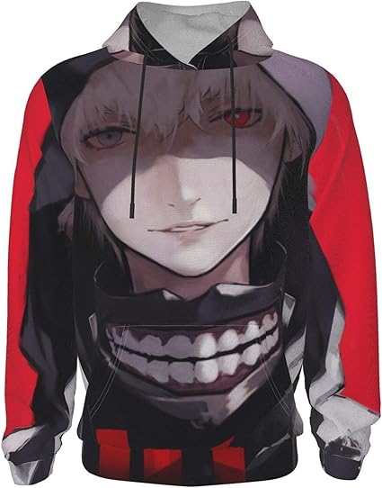 Amazon.com: JimmyMilly Tokyo Ghoul Ken Kaneki Hoodies Soft 3D Print Hooded Long Sleeve Sweater 