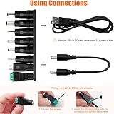 KUOQIY 8pc Universal DC Power Adapter Tip Kit 5.5x2.1mm Barrel Jack Converter view 4