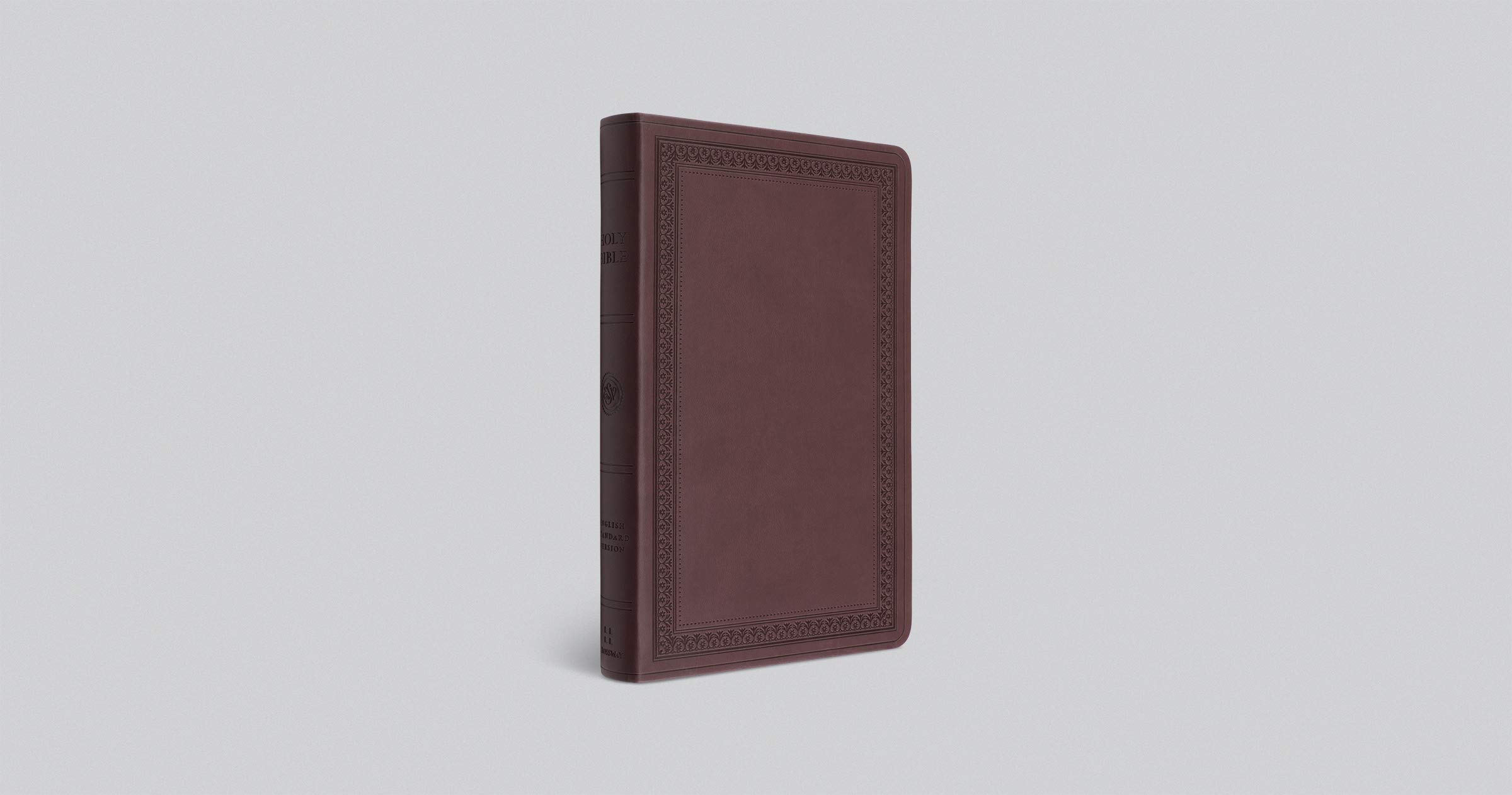 ESV Large Print Value Thinline Bible (TruTone, Mahogany, Border Design)