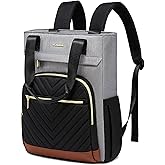 LOVEVOOK Laptop Backpack for Women, 17 Inch Work Laptop Bag Teacher Nurse Backpack, Wide Open Travel Backpack Purse Convertible Business Computer Tote Daypack