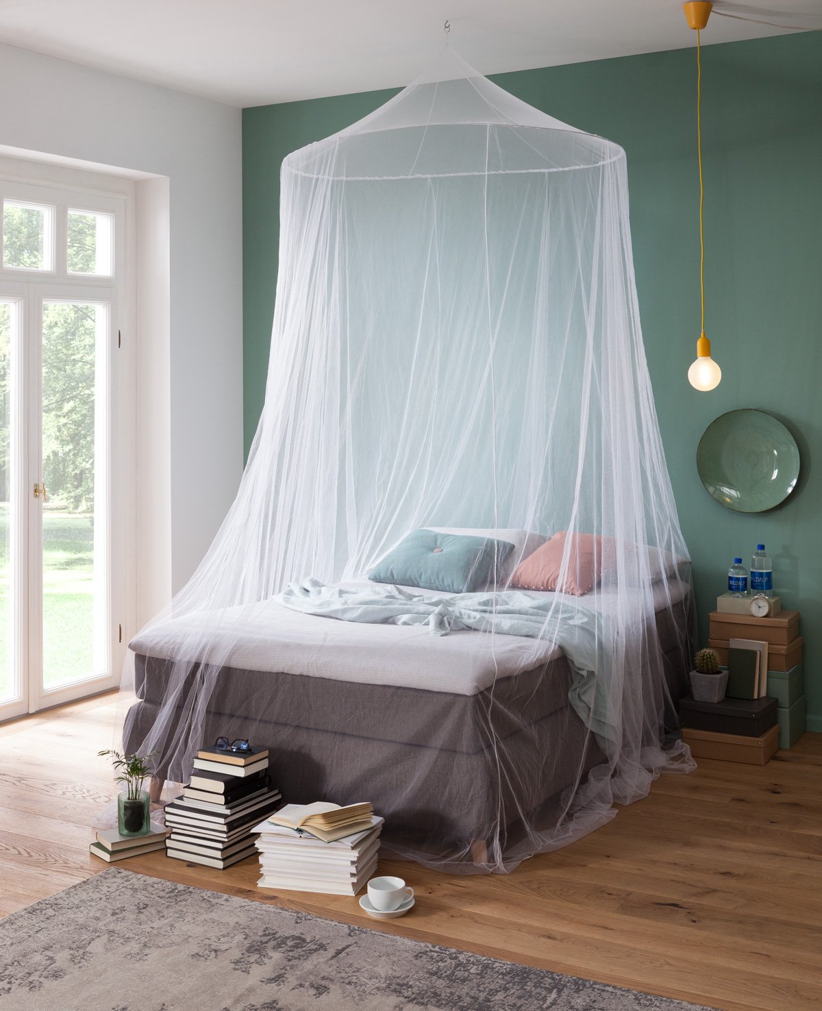 RSP® Home Mosquito Net for Double Beds with Extra Large Tension Ring for Home