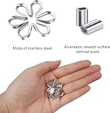 YSDMY 70 Pcs Wire Rope Thimble Sets Stainless Steel Aluminum Crimp Sleeves 2mm view 3