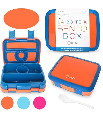 YOLAY Bento Box Für Kinder – 5 Fächer, Auslaufsicher, Mit Anti-Rutsch-Boden, Für Schule & Reisen