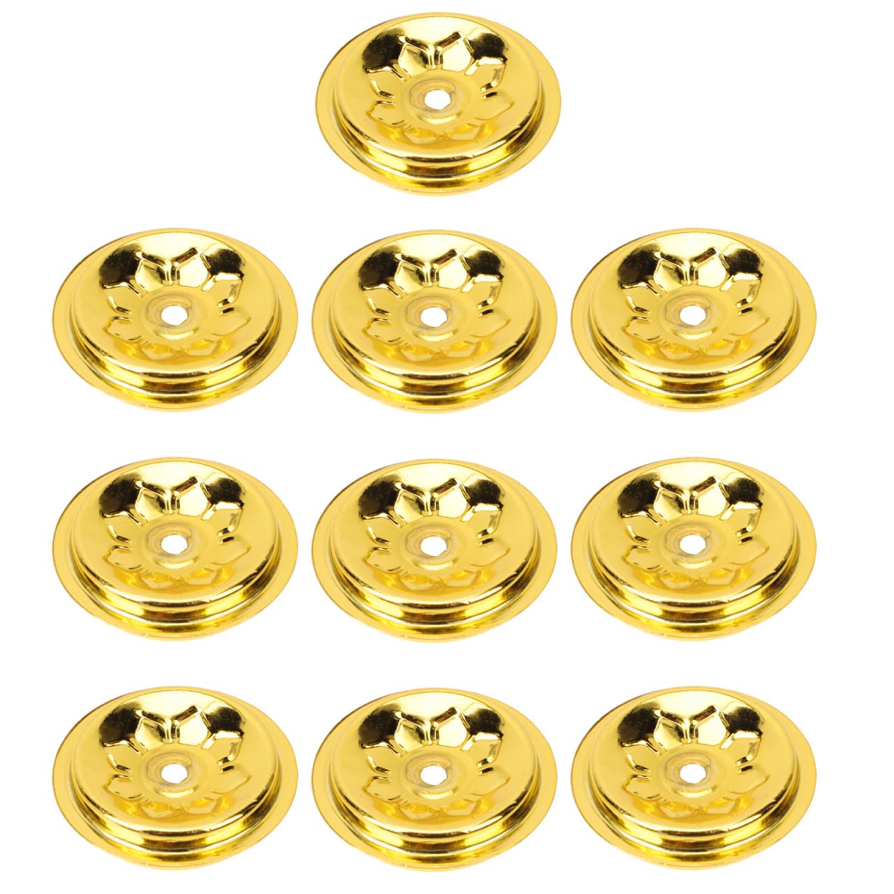 Artibetter 10 Pcs Butter Lamp Oil Float Oil Lamps for Pooja Wick Floating Holders Brass Candlestick Holders Glass Holder Glass Lamp Base Country Stuff Wick Holders Buddha Lamp Supplies