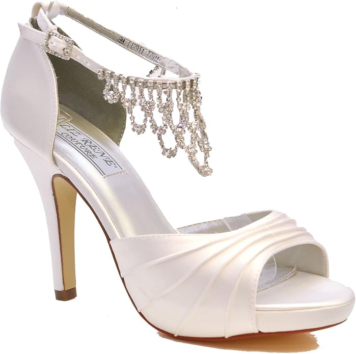 womens white wedding sandals