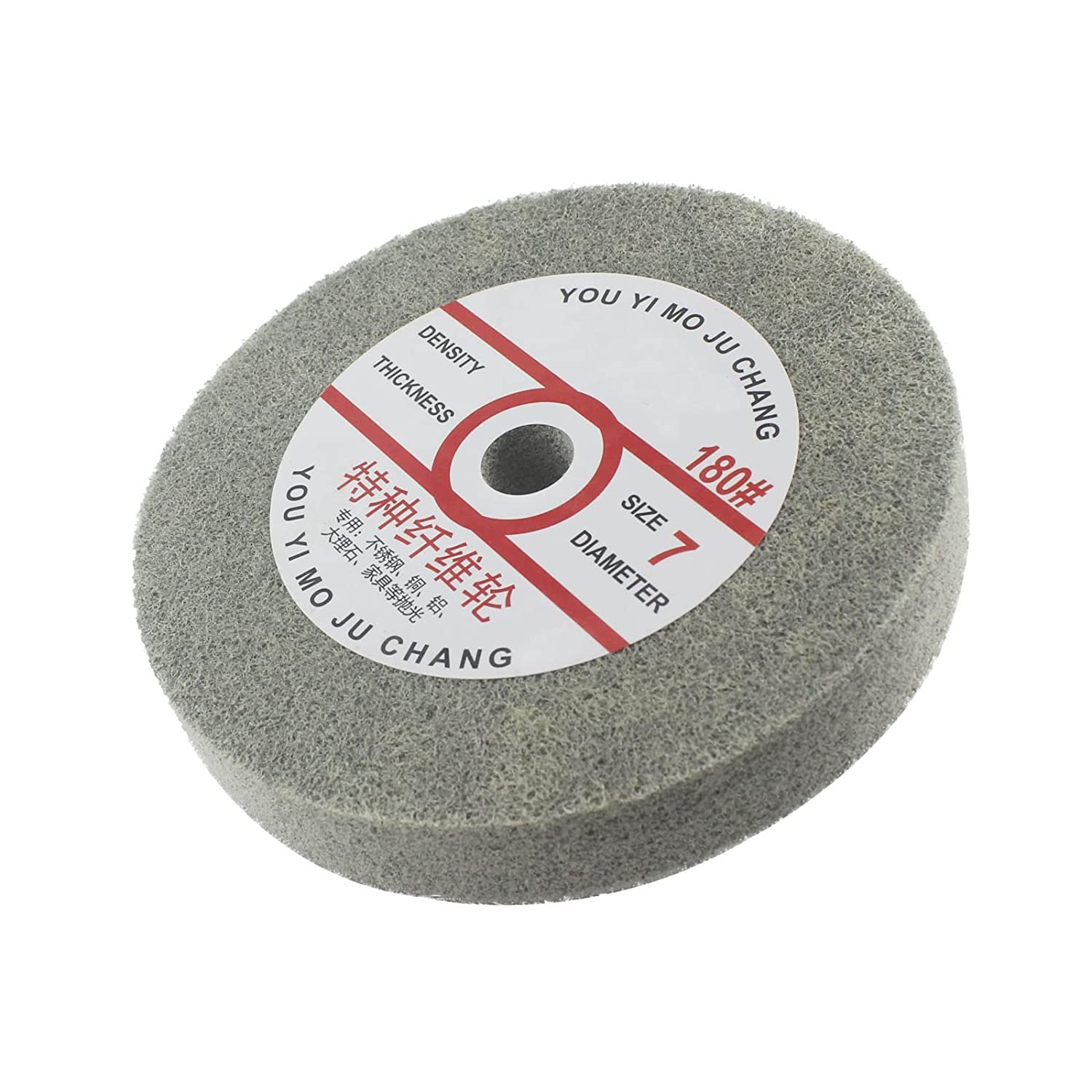 Photo 1 of ??????? 8" x 1" Fiber Buffing Wheel - 5/8 Inch Arbor Fiber Polishing Wheel 180 Grit Aluminum Buffing Wheels for Bench Grinder (7P)