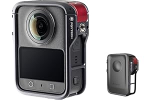 PGYTECH Camera Cage for DJI OSMO 360, Durable Aluminum Alloy Protective Case with Quick Release Knob, Built-in Cold Shoe Moun