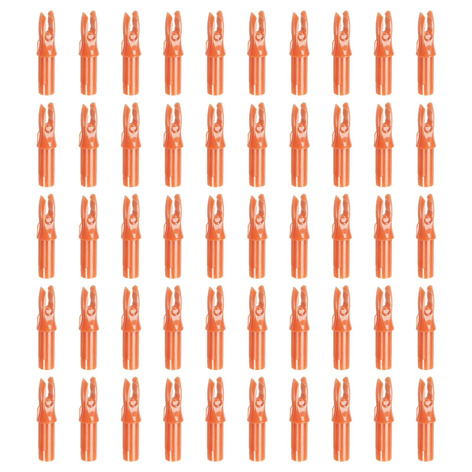 PATIKIL Archery Arrow Nocks 6.2mm 0.244", 50 Pack Insert Arrow Nock Replacement for Shooting, Orange