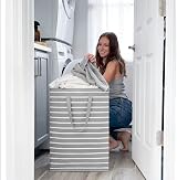 TIMEYARD 75L Large Collapsible Laundry Baskets 2 Pack Grey view 5