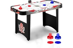 FCOUMY Air Hockey Table 4ft Powered Electric Hockey Game Table Indoor Digital Scoreboard Hockey Game Set with 2 Pucks, 2 Push