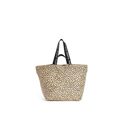 BAGGU Womens Leopard Tote with Shopbop Double Straps