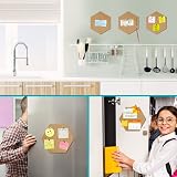 TUPARKA 8 Pack Hexagon Cork Board Tiles 8.2"x7" Self-Adhesive with 50 Push Pins view 4