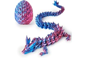 BLFMT 3D Prited Dragon ,3D Printed Dragon in Egg, Crystal Dragon Fidget Toy for Adult, Home Office Decor Executive Desk Toys， Fidget Toys for Adults and Kids (Purple)