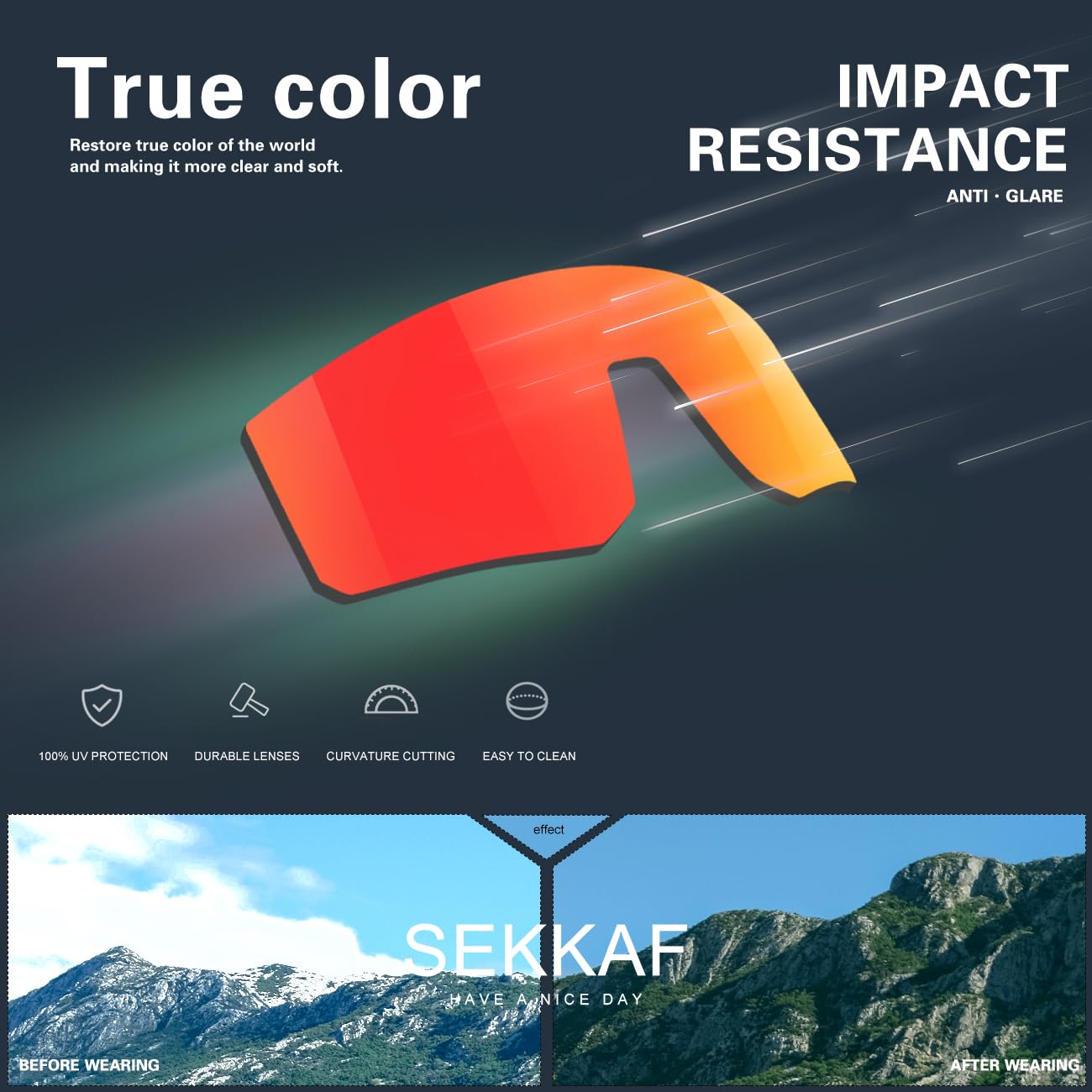 SEKKAF Youth Baseball Sunglasses for Boys Girls Age 6-12 Softball Cycling Sports Sunglasses for Kids Lightweight Frame