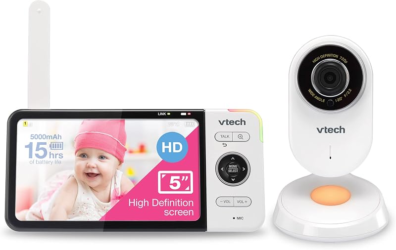 VTech VM818HD Video Monitor 5 inch 720p Night Light 300m Range