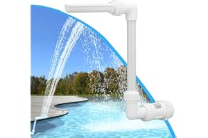 Ling-Luo Pro Adjustable Pool Waterfall Kit, High-Pressure Jet Spray & Energy Efficient Aerator, Tool-Free 10-Second Setup, Sp