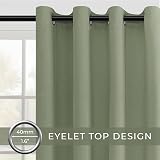 MRTREES Blackout Curtains 2 Panels 46x54 Sage Green Eyelet Thermal Living Room view 2