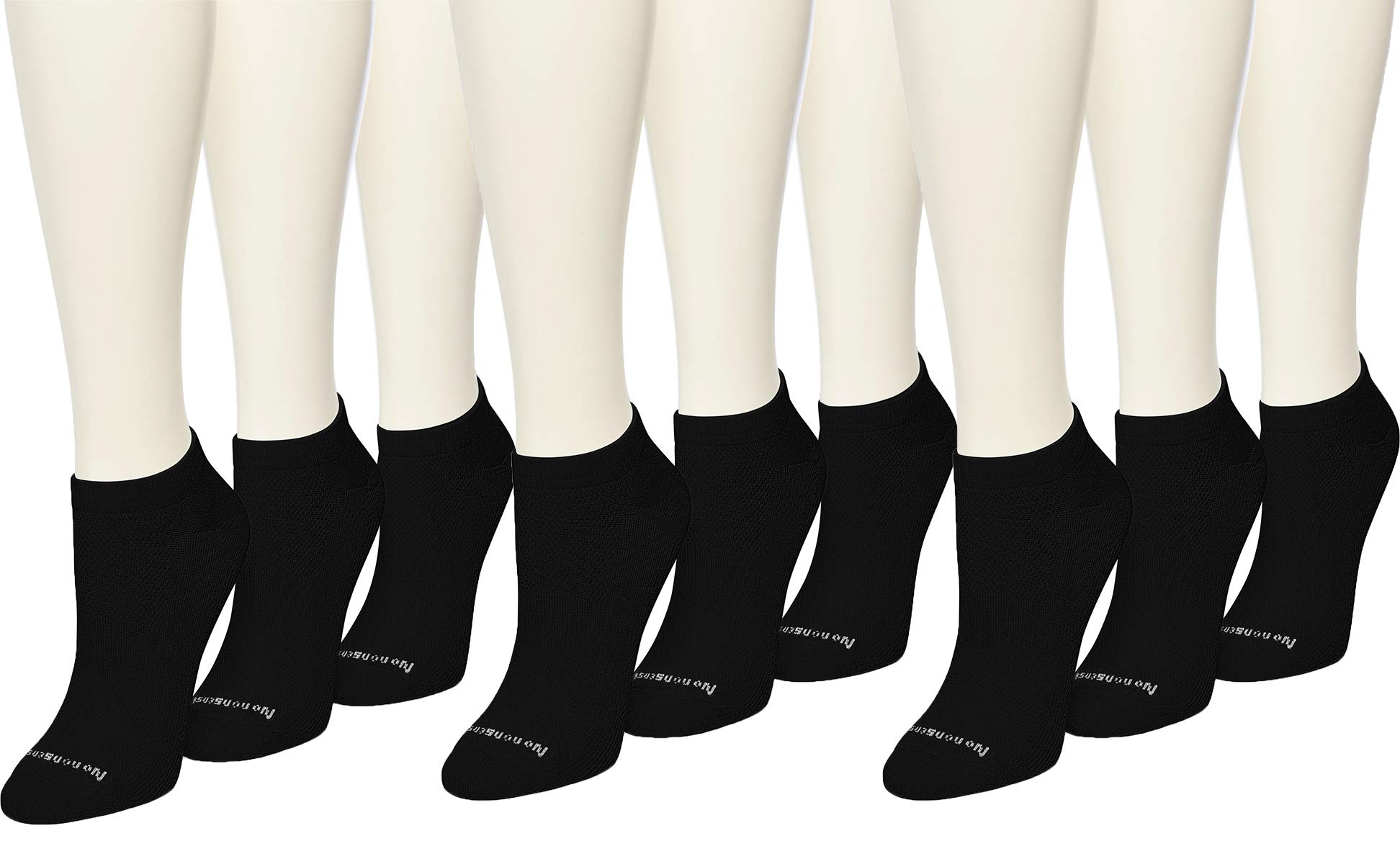 No Nonsensewomens Soft and Breathable No Show Liner Sock With Arch Clinch Support, 9 Pair Pack