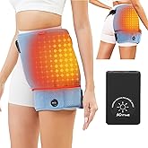 Cordless Hip Heating Pad for Hip Support Brace,Heated Hip Wrap with 10000mAh Battery and 3 Heating Modes for Lower Back,Thigh/Legs,Buttock,Portable Electric Heat Pad for Women Men