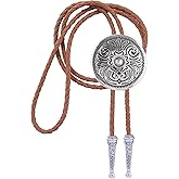 GelConnie Floral Bolo Tie for Men Womens Bolo Tie Necklace Native American Black Men's Bolo Ties Western Cowboy Bolero Ties