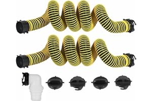 LITBM 20FT RV Sewer Hose, 24-Mil Heavy Duty TPE Material for Abrasion Resistance and Crush Protection, Camper Sewer Hose Kit with Pre-Attached Bayonet Fittings and 4-in-3 Adapter Elbow