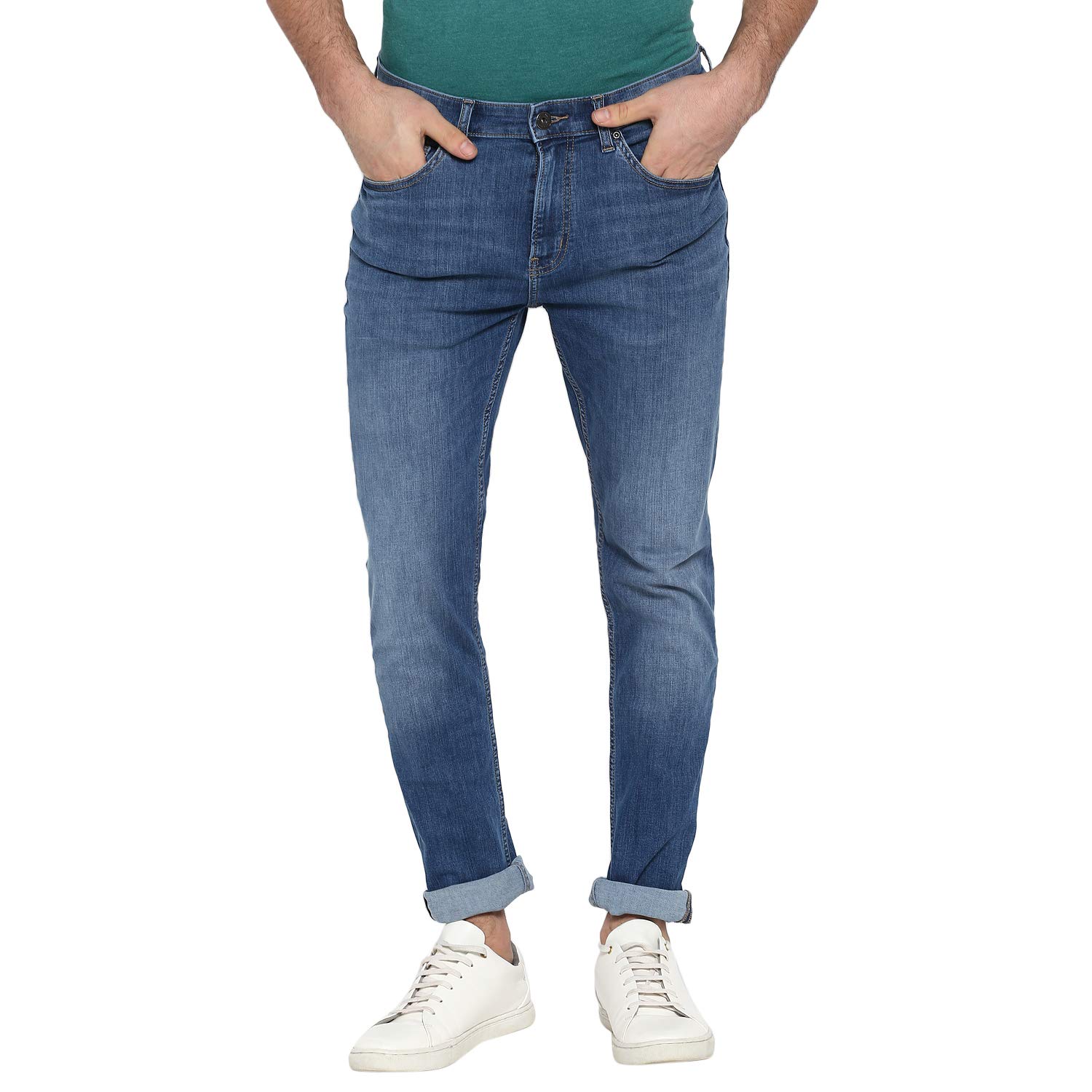 Buy Red Tape Men's Skinny Fit Jeans (RDM0404_Light Blue_30W x 33L) at
