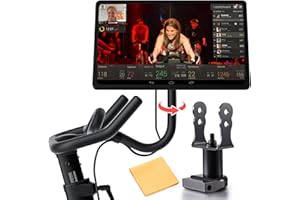 Zacro Peloton Bike Screen Swivel Mount, 360 Degree Peloton Monitor Swivel Adapter, Upgraded Height Adjustment & Rotate Peloto