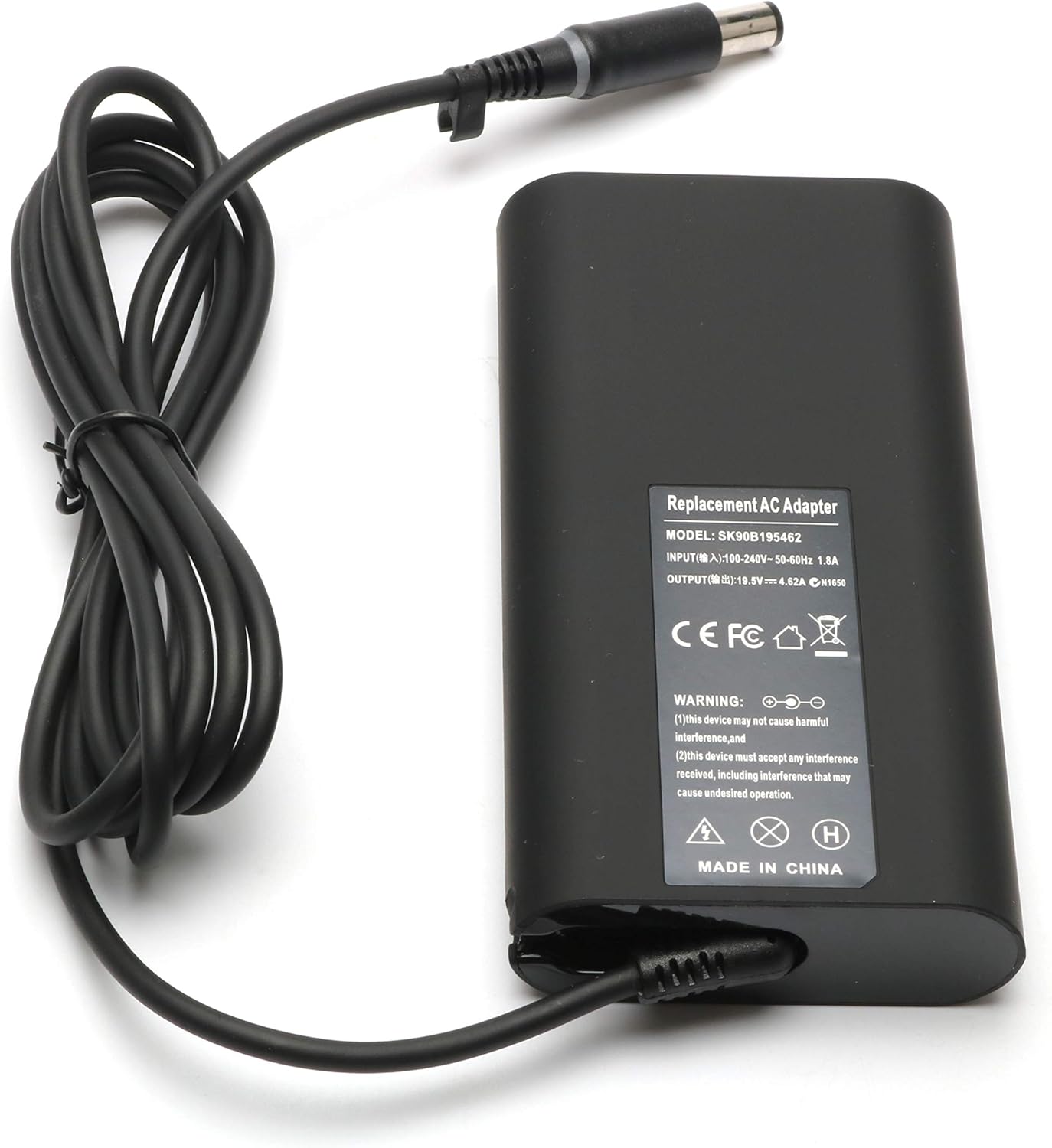 Zaidtek 90W Laptop Charger AC Adapter for Dell Inspiron 13 14 15 3000 5000 7000 Series N7110 1545 M731R 5521 5537 3542 N7010 N5010 Studio 1555 1737 Chromebook 11 3180 US Standard Plug