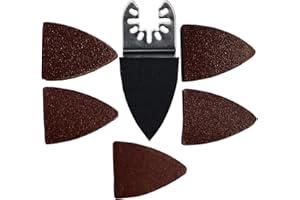 XXGO 51 Pcs Oscillating Finger Sanding Pad Sandpaper for Multi Tools Compatible with Bosch Chicago Craftsman Dremel Fein Harbor Freight Makita Milwaukee Porter Cable Ridgid XG3051A