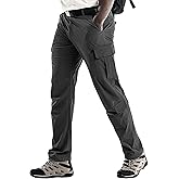 Flyplus Men's Tactical Cargo Pants Ripstop Stretch Waterproof 7 Pockets Lightweight Breathable for Work Construction Hiking