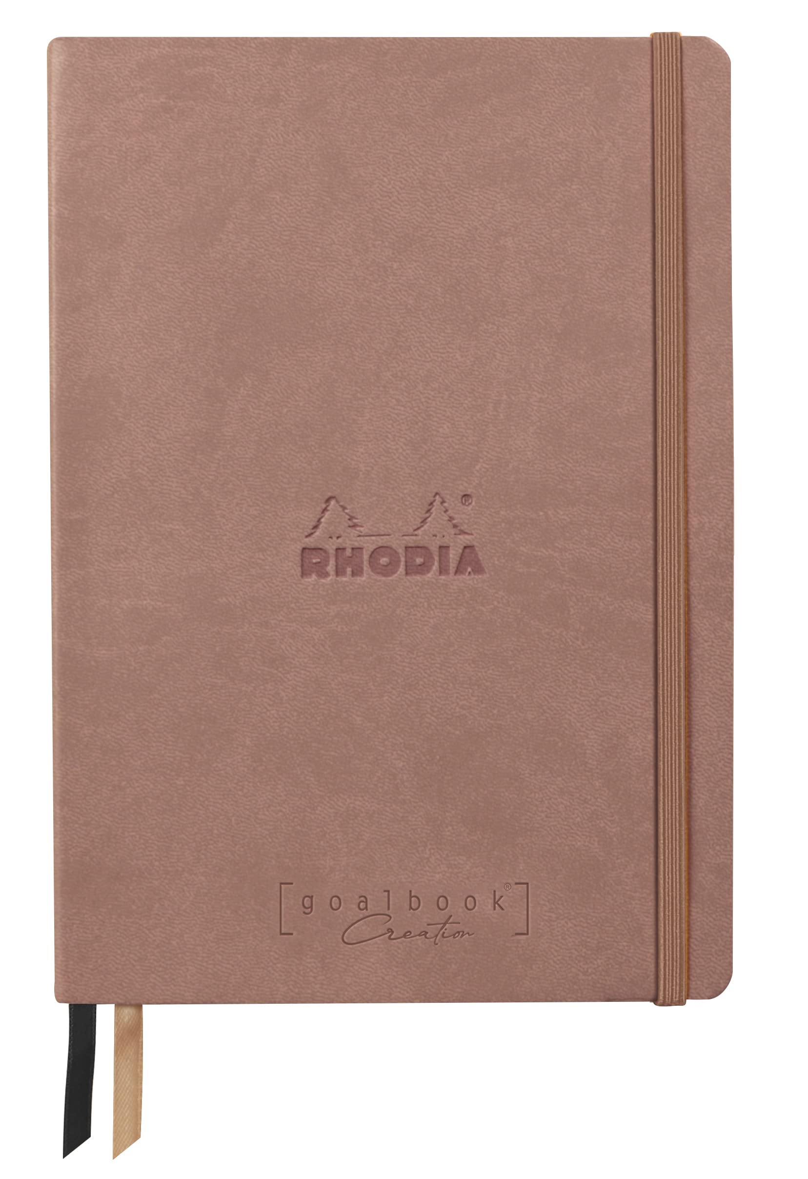 RHODIA 194444C - Bullet Journal Goalbook Creation Rosewood - A5 - Size: 14.8 x 21 cm - Dotted - 160 pages Maya Black 120 g/m² paper - Leatherette cover — image 1