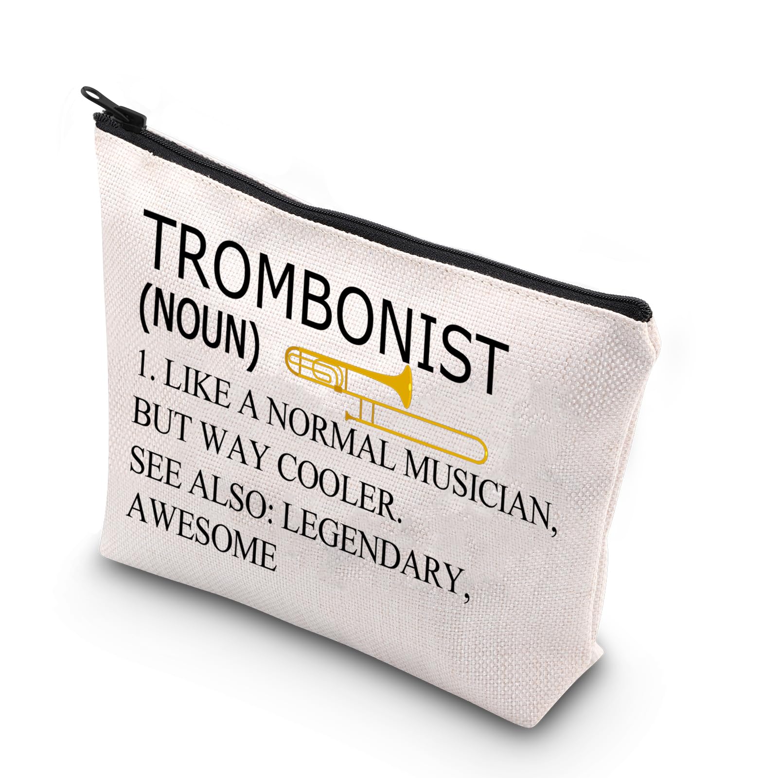PLITI Trombone Player Makeup Bag - Trombonist Musician Gift - Orchestra Music Lover Gift