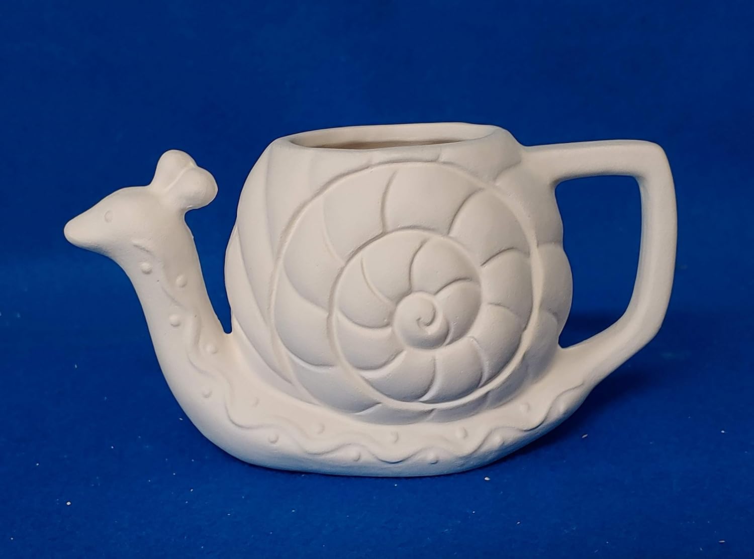 Snail Teapot style Planter unpainted ceramic bisque ready