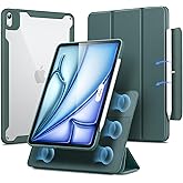 ESR for iPad Air 11 Inch Case M3/M2 (2025/2024), iPad Air 5th/4th Gen Case (2022/2020) 10.9 Inch with Pencil Holder, Removable Magnetic Cover, Vertical Stand, Rebound 360 Series, Green