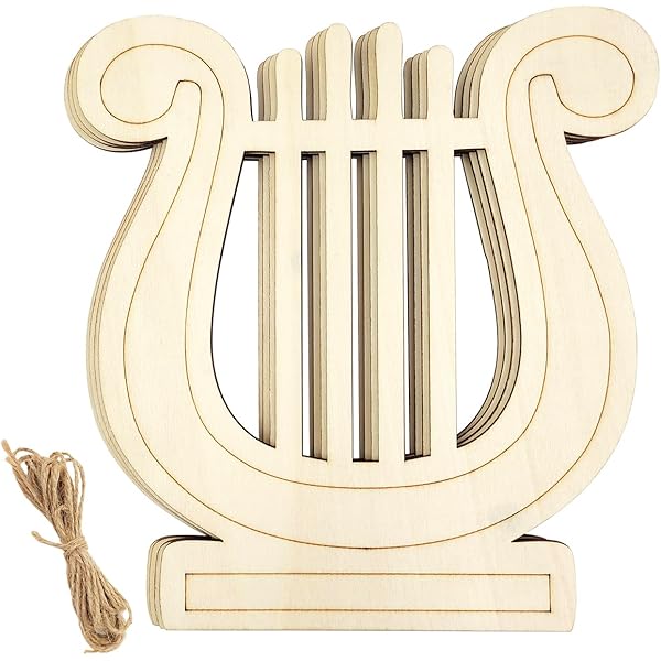 Harpe Dorée Plastique Décoration Harpe D'ange Halloween Dorée