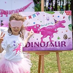 WERNNSAI Pin The Tail on The Dinosaur Game - Girl