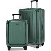 LOUIS KAISER Carry On Luggage, 20Inch &amp; 29 Inch Top Opening Airline Approved ABS+PC Hard Shell Suitcases with Silent Wheels, TSA Lock,Front Pocket and Wet-dry Separated Six-piece Set