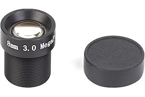 Xenocam 1/2.7" CCTV 8mm 3.0 Megapixel Board Lens Black for Security Camera