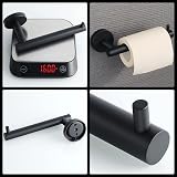 Sayayo Black SUS304 Wall Mounted Toilet Roll Holder Round Base Loo Tissue view 7