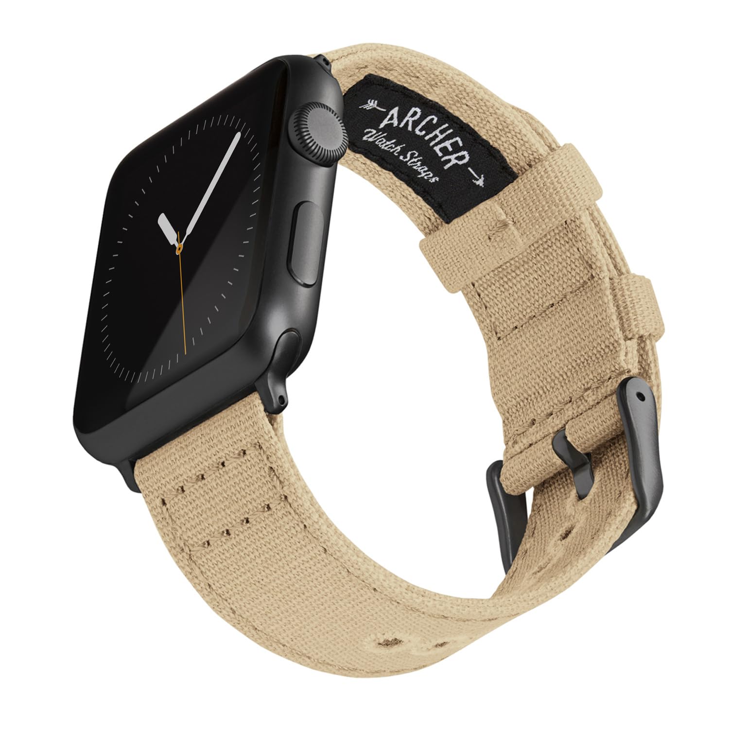 Archer Watch Straps - Canvas Straps for Apple Watch (Sand, Gray, 40/41/42mm)