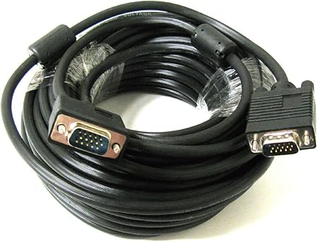 Amazon Com 100 Ft Feet 100ft Svga Vga M M Lcd Led Monitor Vga Cable Male To Male Black Computers Accessories