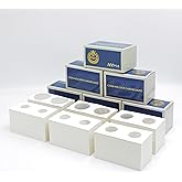 Boen 600PCS Coin Flips in 6 Sizes Cardboard Coin Holders for Colletors 2x2 inch Coin Cardboard Coin Flips for Coin Collection (Coin Flips 6-600pcs)