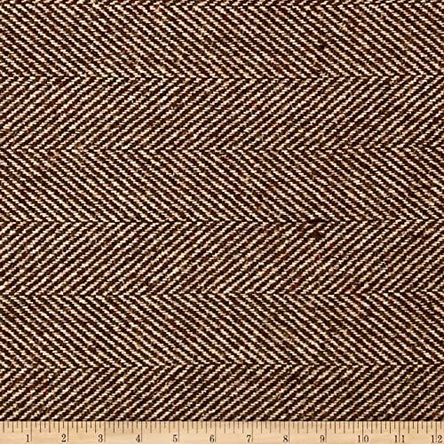 322 Thornton Rd Wool Blend Herringbone Coating Brown/Beige Fabric By The Yard
