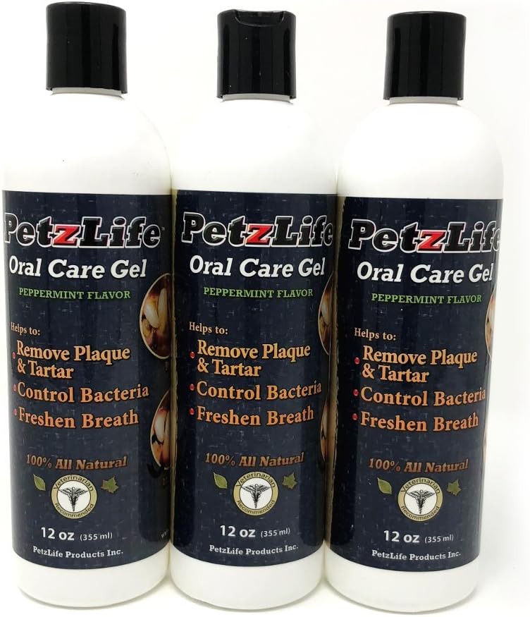 PetzlifeOral Care Gel Original Peppermint Flavour 12oz/341ml (Pack of 3)