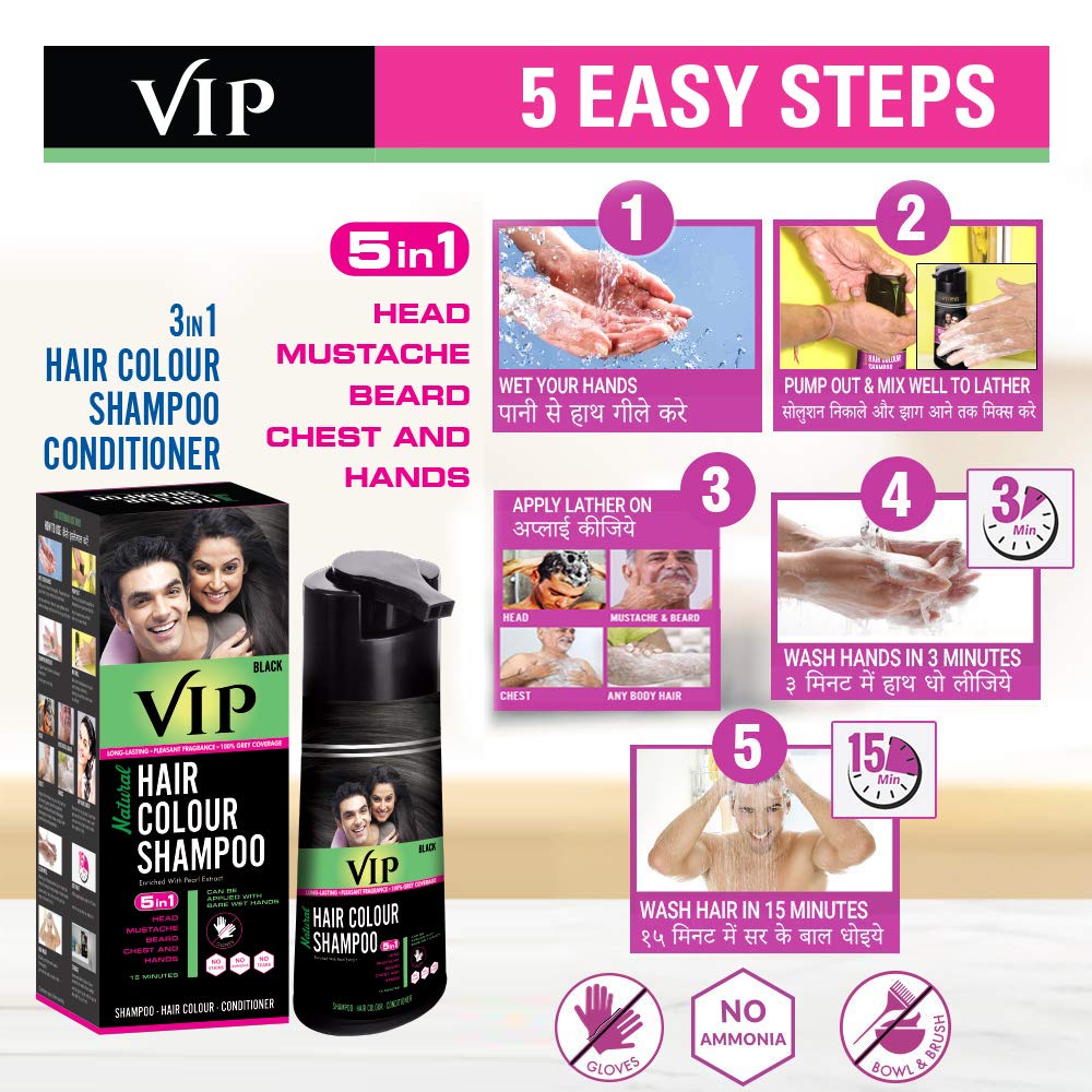 Buy Vip Hair Color Shampoo 180ml Online At Low Prices In India